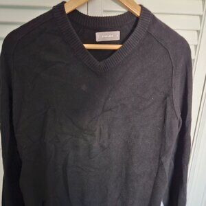 Everlane V-Neck Cashmere-Wool Sweater – Black (Medium)
